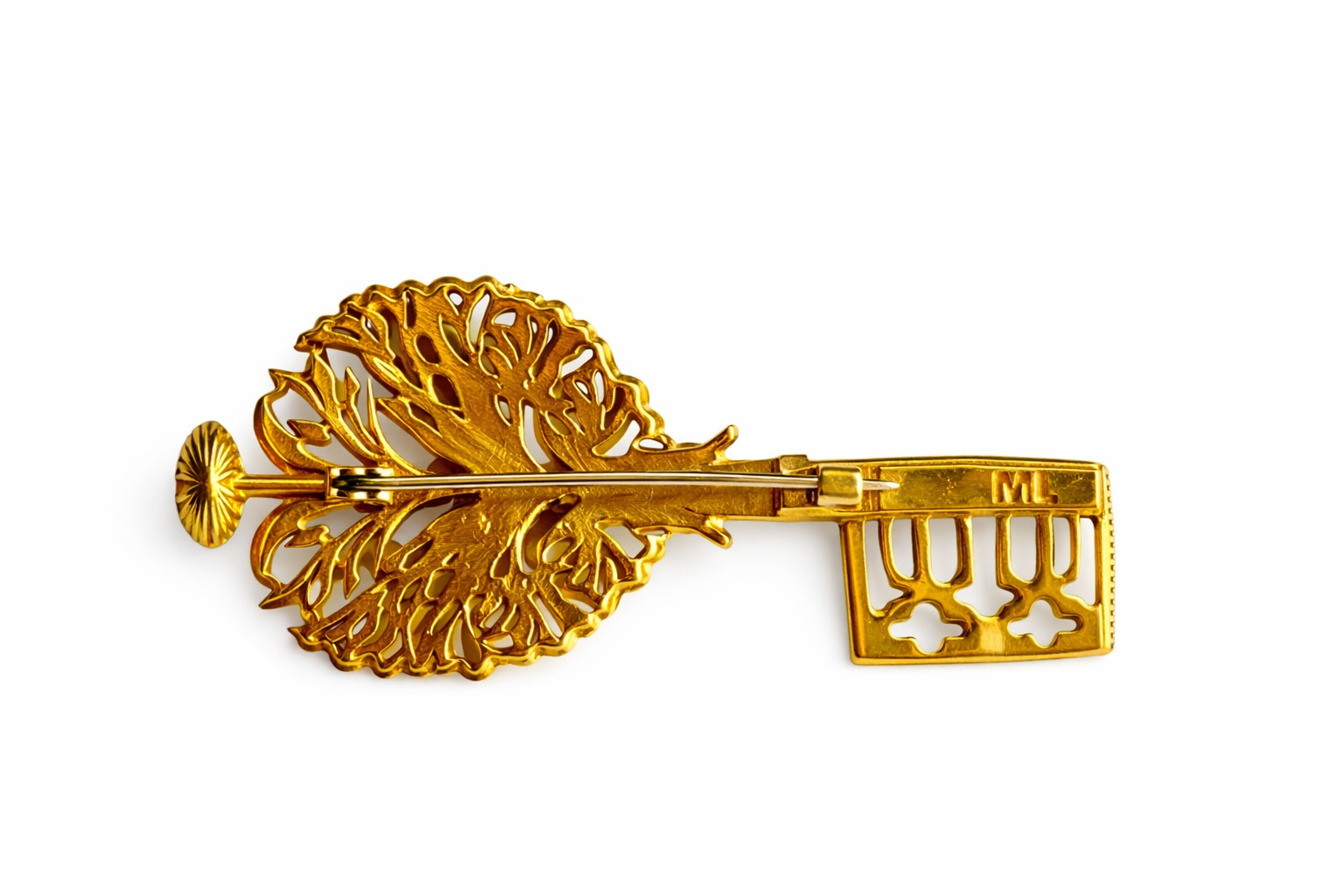 Ex-Voto Sacred Key Brooch