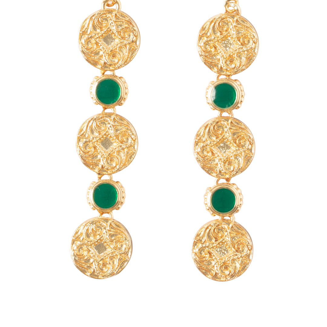 Theodora Round Enamel Earrings