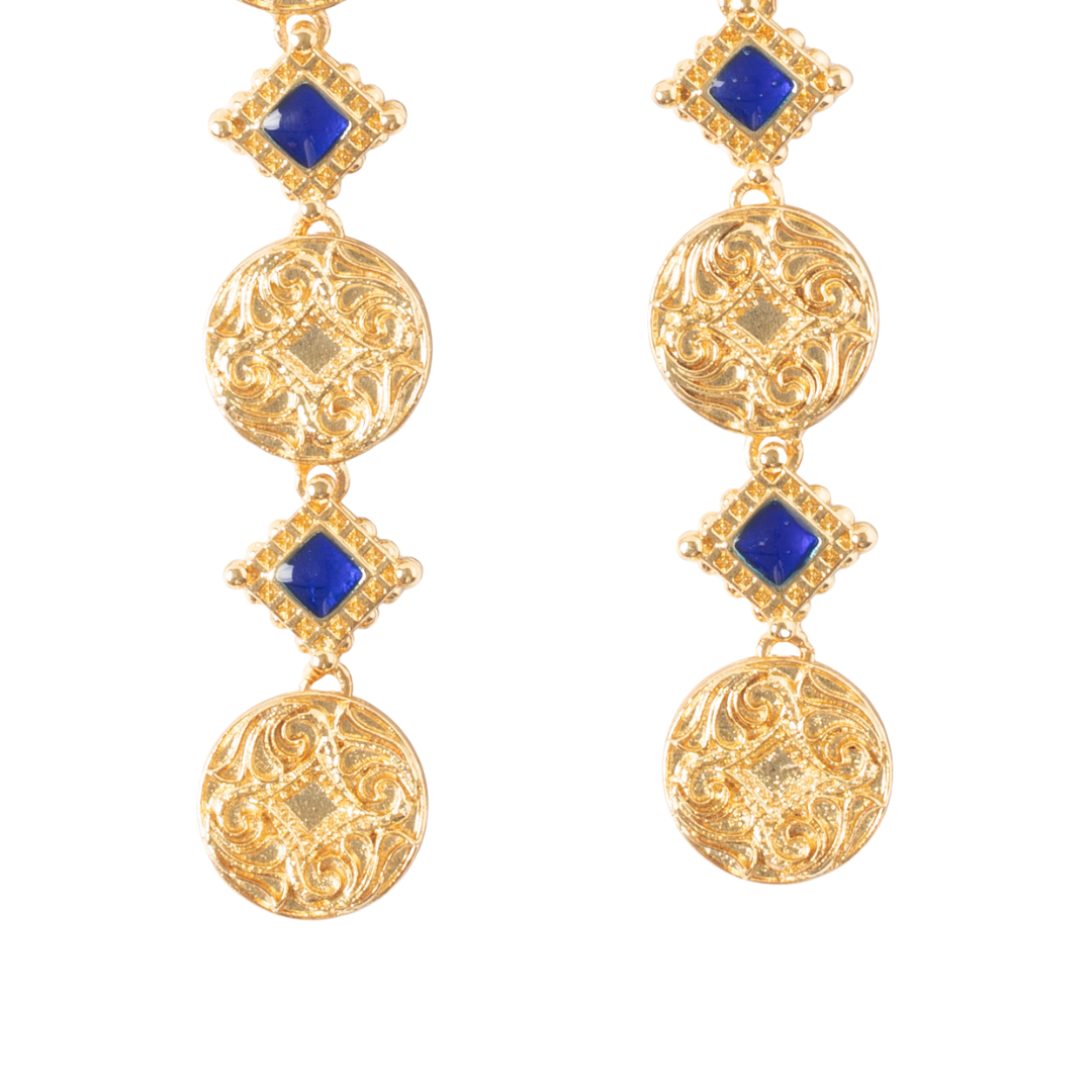 Theodora Square Enamel Earrings