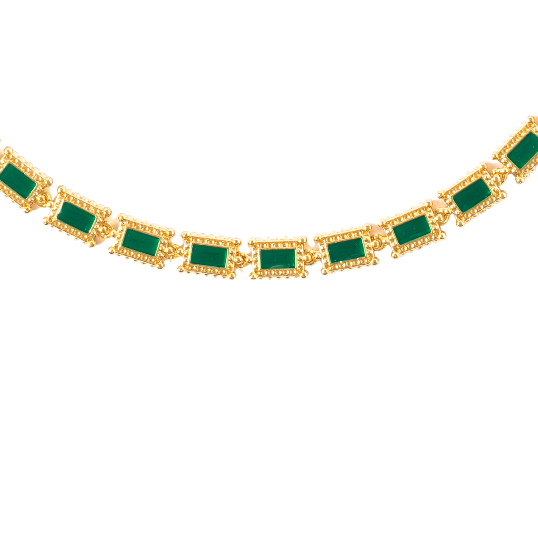 Ravenna Rectangle Enamel Necklace