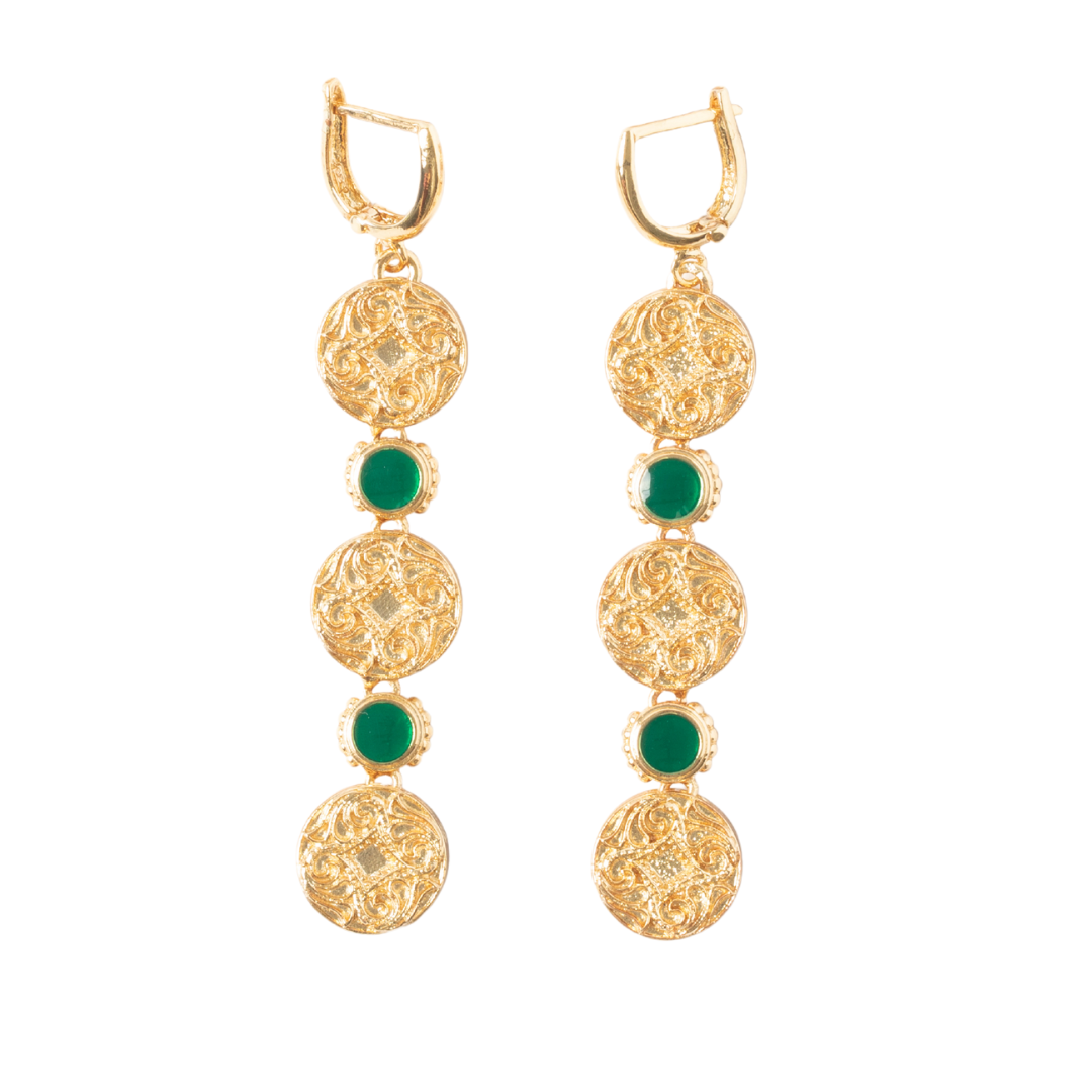 Theodora Round Enamel Earrings