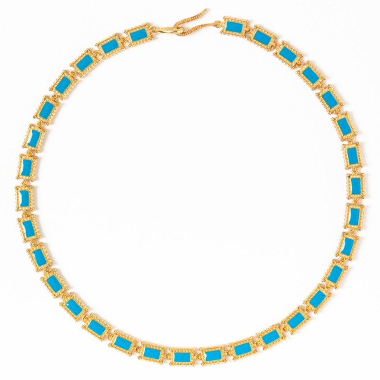 Ravenna Rectangle Enamel Necklace