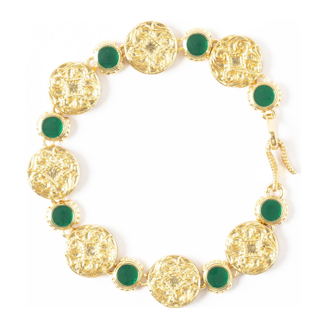 Theodora Round Enamel Bracelet