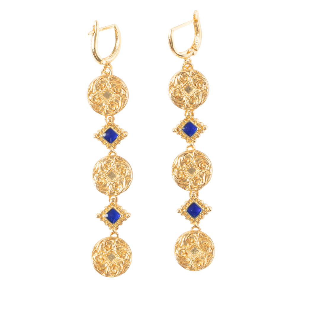 Theodora Square Enamel Earrings